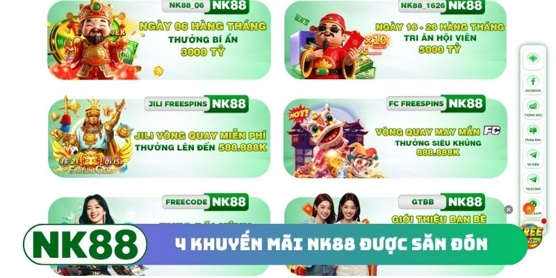 4 khuyến mãi NK88 được săn đón hàng đầu